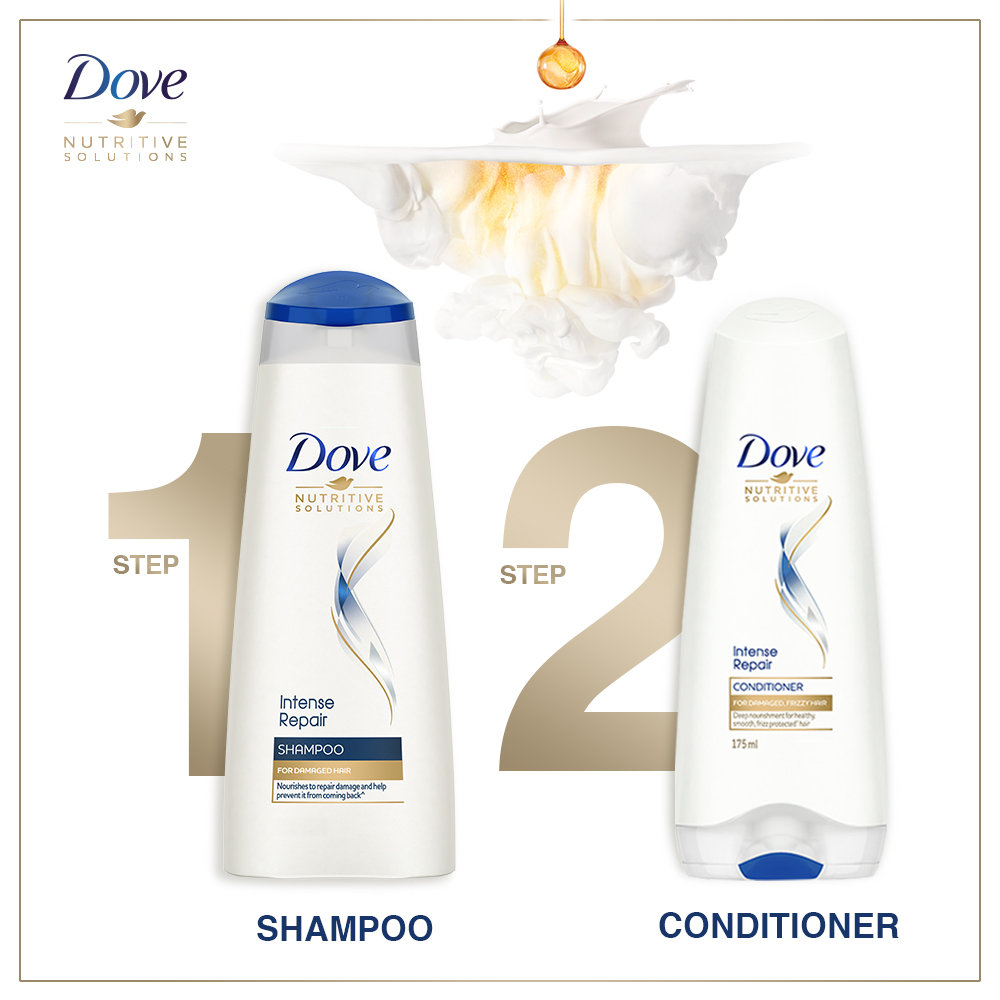Dove Intense Repair Shampoo, 340 ml, Pack of 1 Dove Intense Repair Shampoo, 340 ml, Pack of 1