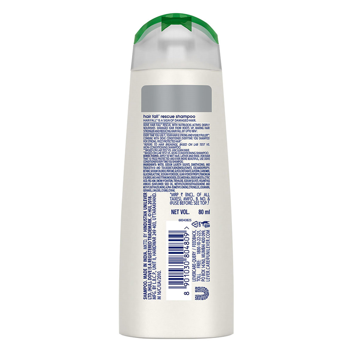 Dove Hair Fall Rescue Shampoo, 80 ml, Pack of 1 Dove Hair Fall Rescue Shampoo, 80 ml, Pack of 1