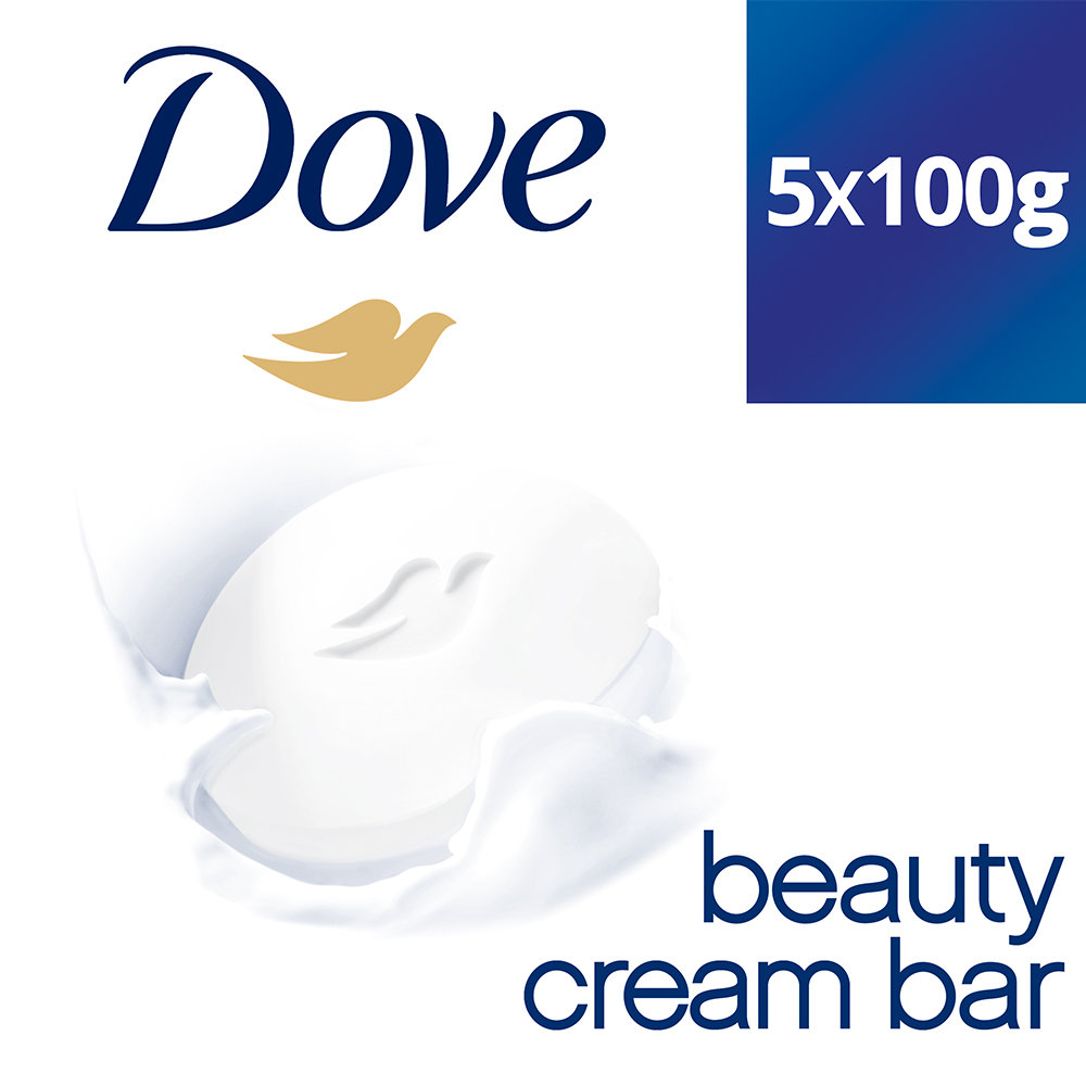 Dove Beauty Cream Bathing Bar, 500 gm (4 x 100 gm + 100 gm Free ), Pack of 1 Dove Beauty Cream Bathing Bar, 500 gm (4 x 100 gm + 100 gm Free ), Pack of 1