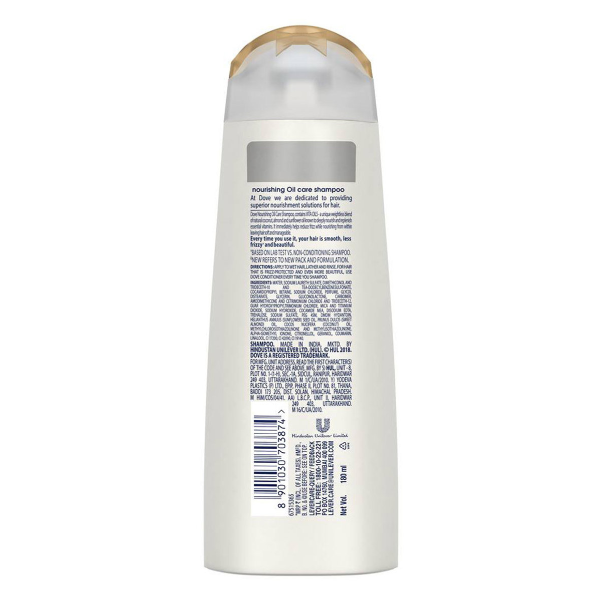 Dove Nourishing Oil Care Shampoo, 180 ml, Pack of 1 Dove Nourishing Oil Care Shampoo, 180 ml, Pack of 1