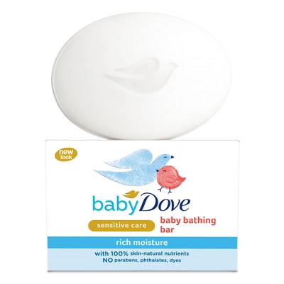 Baby Dove Rich Moisture Bathing Bar, 75 gm, Pack of 1