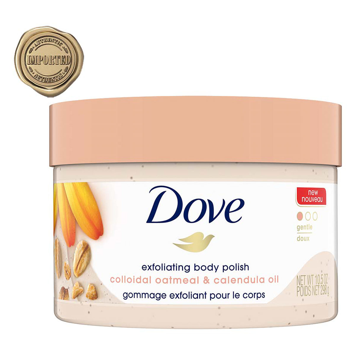 Dove Exfoliating Body Polish Scrub with Colloidal Oatmeal and Calendula ...