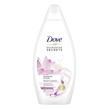 Dove Glowing Ritual Body Wash 500 ml | Lotus Flower Extract & Rice Water | Cleanses Skin | For Glowing Skin | Microbiome Gentle Tcehnology