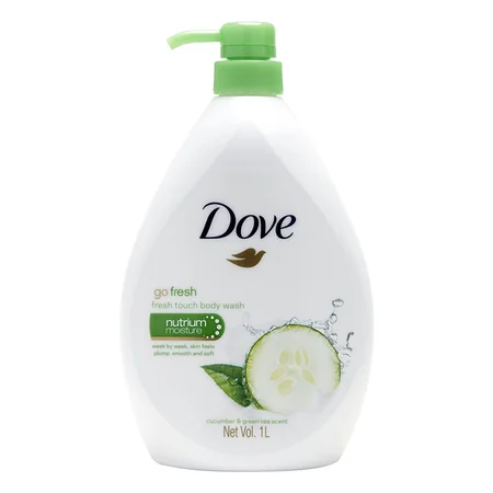 Dove Go Fresh Fresh Touch Body Wash 1 Litre | With Cucumber & Green Scent | Nutrium Moisture | Deep Nourishment | Keep Skin Fresh & Hydrated