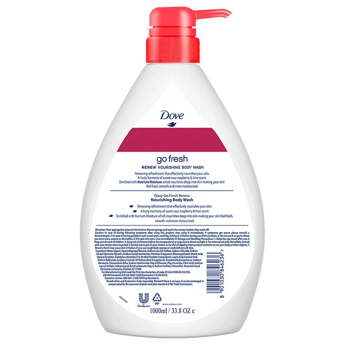 Dove Nutrium Moisture Go Fresh Body Wash, 800 ml, Pack of 1 Dove Nutrium Moisture Go Fresh Body Wash, 800 ml, Pack of 1