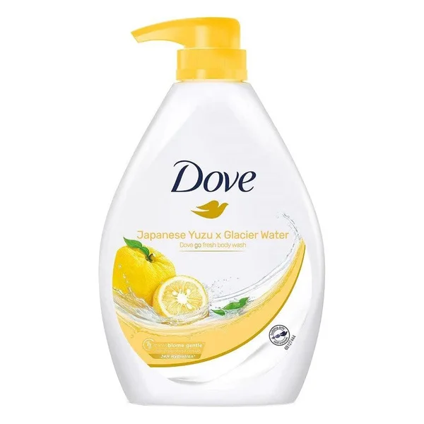 Dove Japanese Yuzu x Glacier Waters Go Fresh Body Wash 1 Litre | Provides 24Hr Hydration | Microbiome Gentle Technology | Gentle Cleansing | For Refresh & Hydrated Skin