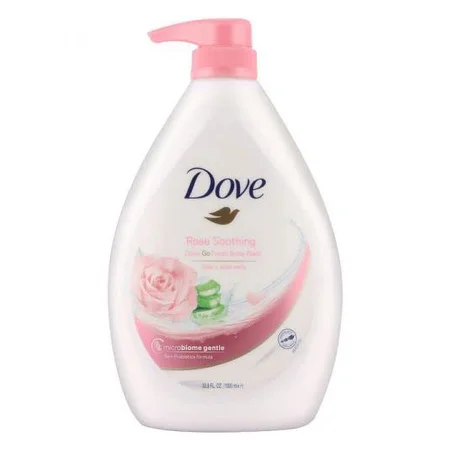 Dove Go Fresh Rose Soothing Body Wash 1 Litre | Rose & Aloe Vera | Moicrobiome Gentle Technology | Hydrates & Moisturises Skin
