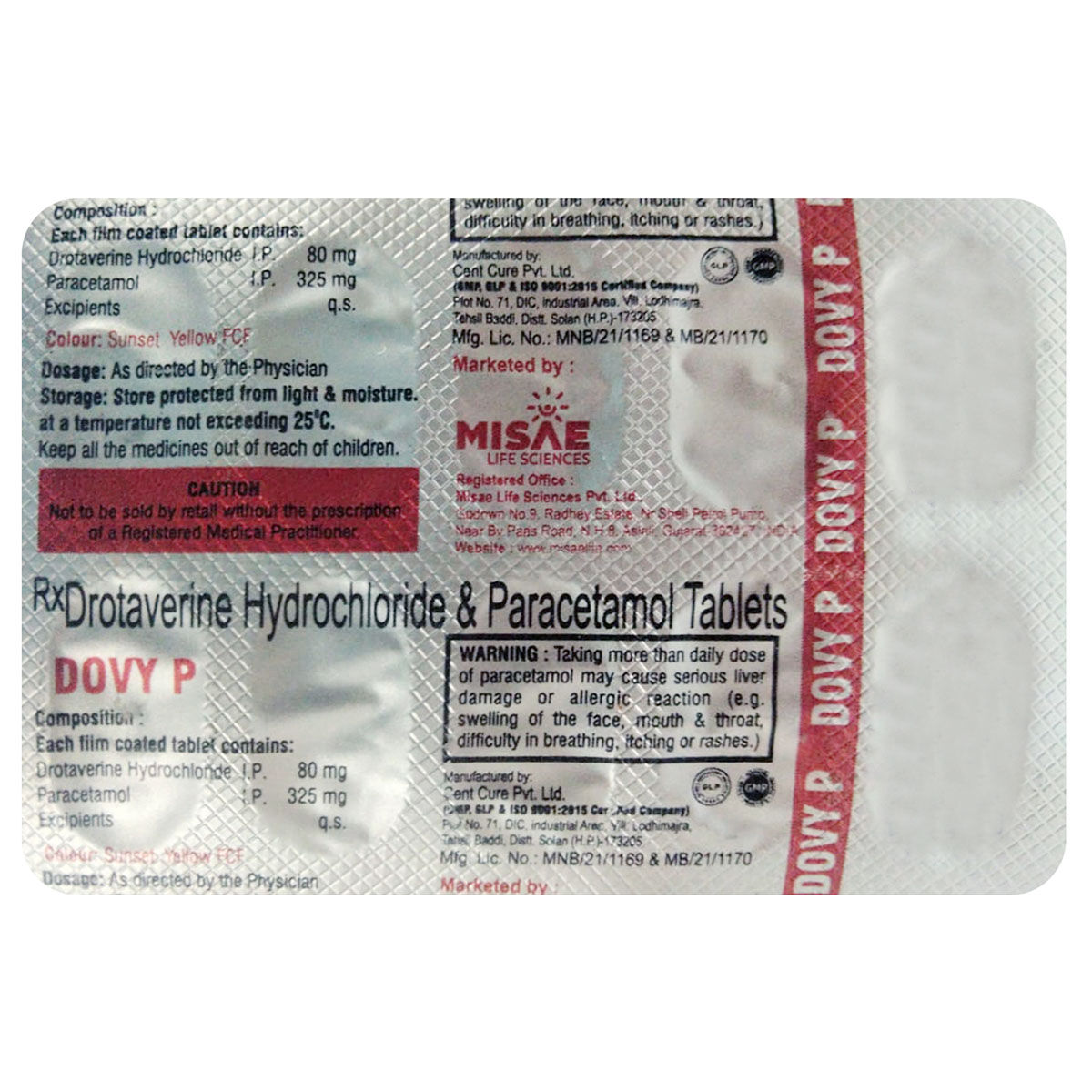 Buy Dovy P Tablet 10's Online