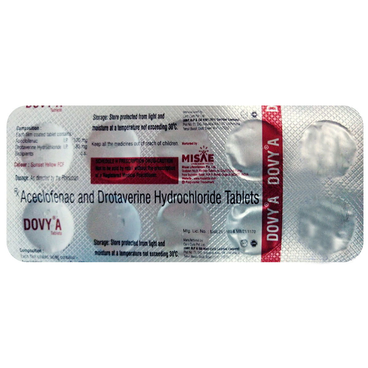 Dovy A Tablet 10's, Pack of 10 TABLETS Dovy A Tablet 10's, Pack of 10 TABLETS