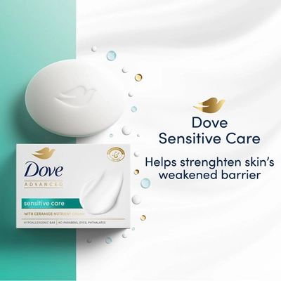 Dove Sensitive Care Bathing Bar, 3x125 gm, Pack of 1