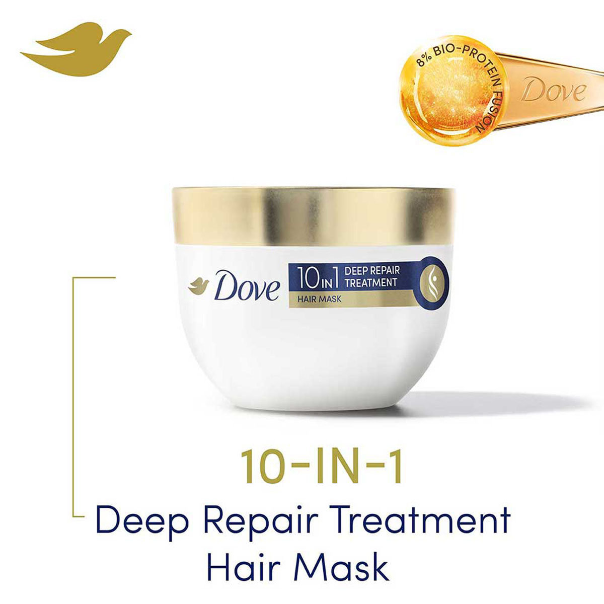 Dove 10 In 1 Deep Repair Treatment Hair Mask, 300 ml, Pack of 1 Dove 10 In 1 Deep Repair Treatment Hair Mask, 300 ml, Pack of 1