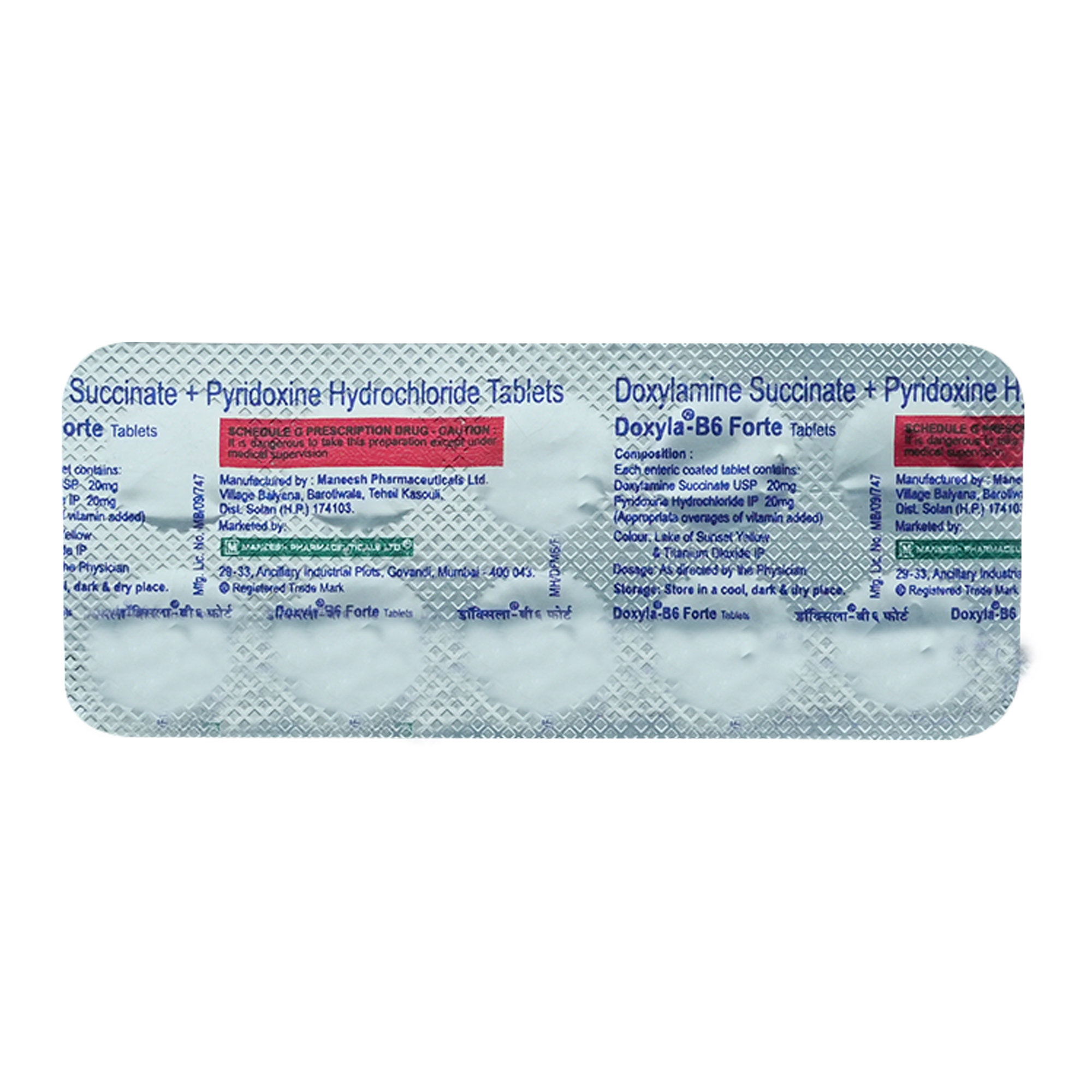 Doxyla B6 Forte Tablet 10's, Pack of 10 TABLETS Doxyla B6 Forte Tablet 10's, Pack of 10 TABLETS