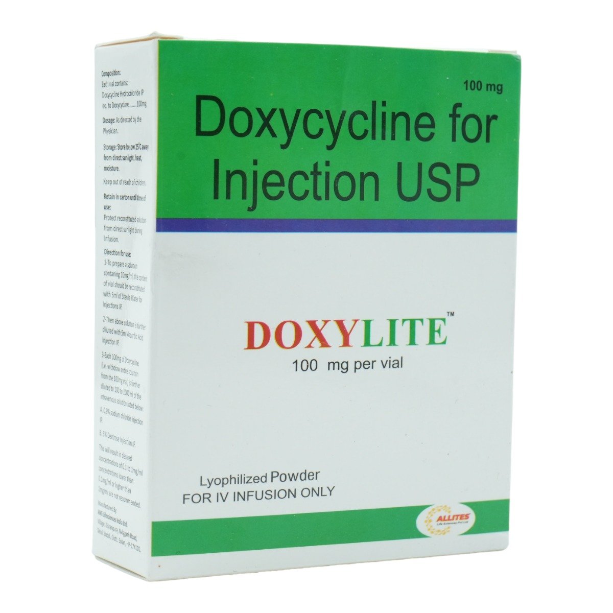 Doxylite 100 mg Infusion, Pack of 1 Injection Doxylite 100 mg Infusion, Pack of 1 Injection