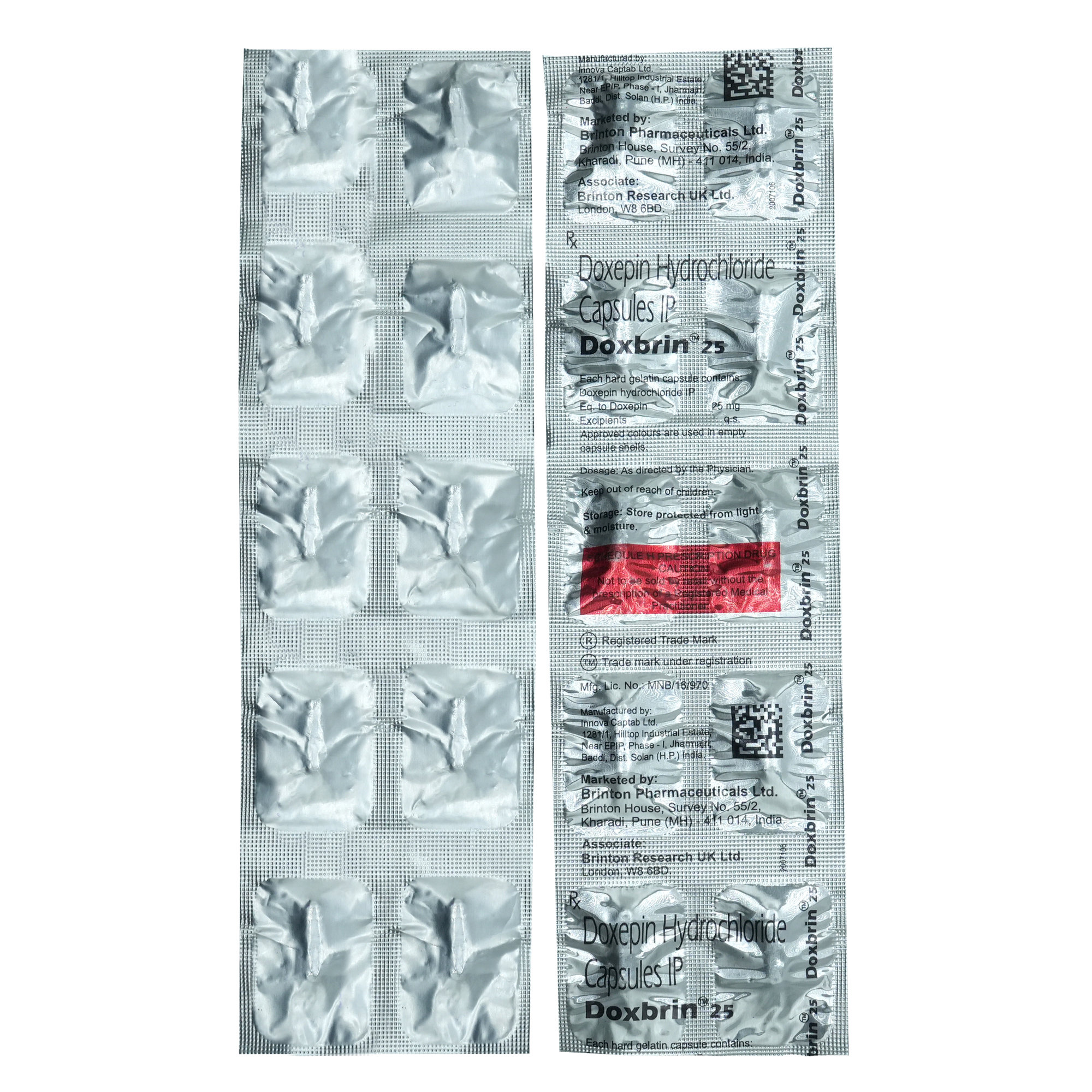 Buy Doxbrin 25Mg Capsule 10'S Online