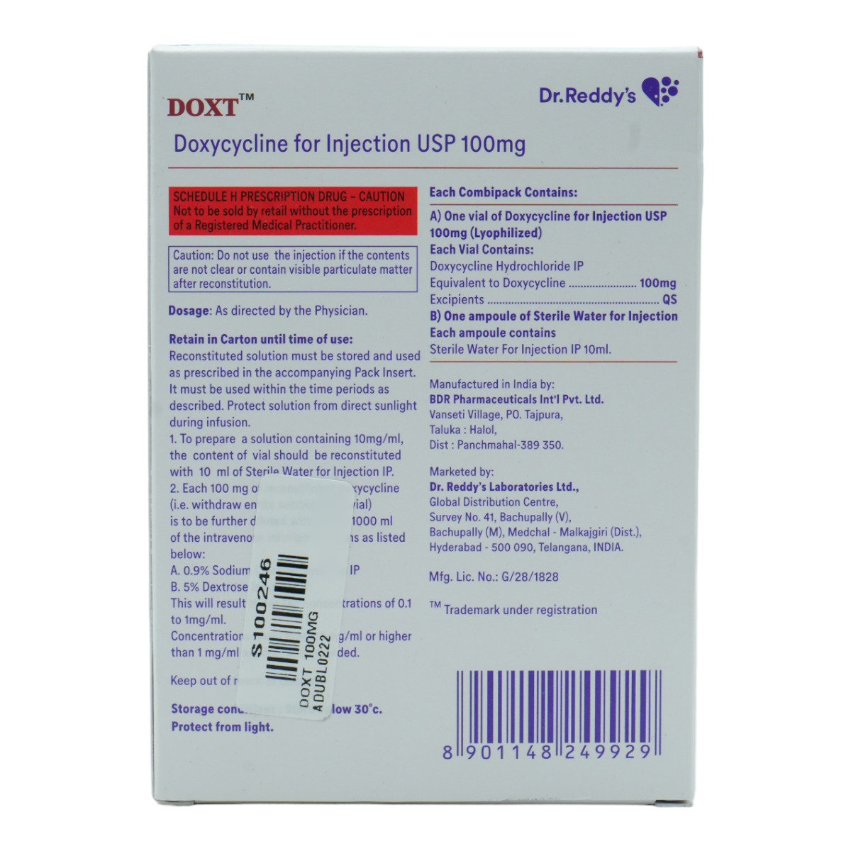 Doxt Injection Combipack, Pack of 1 INJECTION Doxt Injection Combipack, Pack of 1 INJECTION