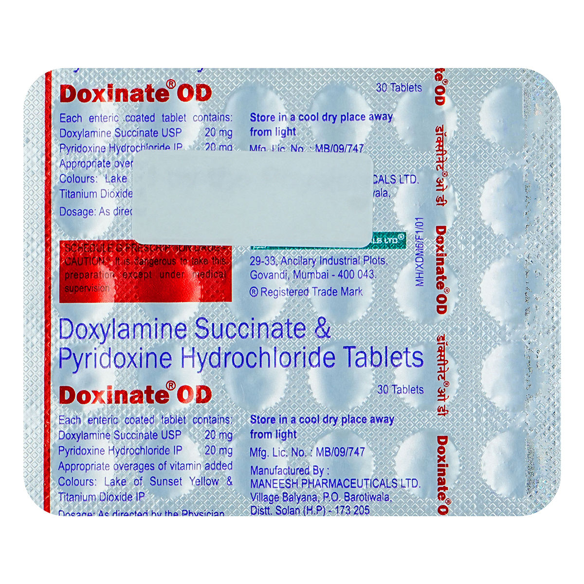 Buy Doxinate OD Tablet 30's Online