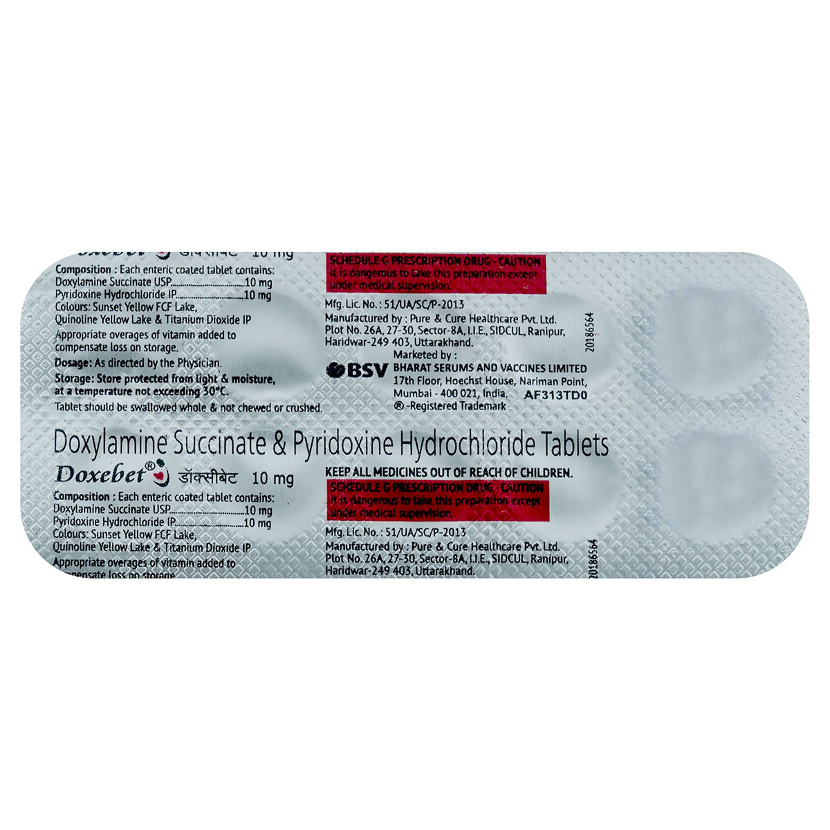 Buy Doxebet 10 mg Tablet 10's Online