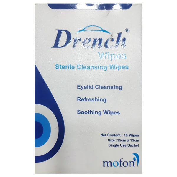Mofon Drench Sterile Cleansing Wipes 15Cmx15Cm, 10 Count