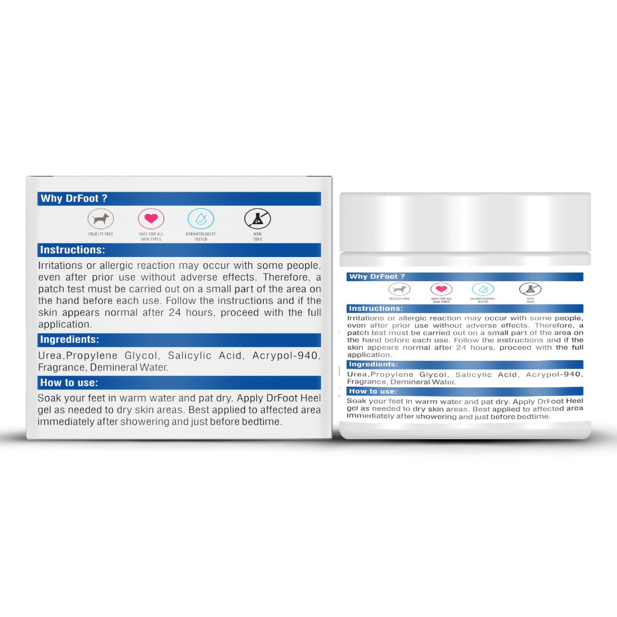 Dr Foot Foot Heel Gel 100 gm | Urea & Salicyic Acid | Gently Exfoliates Dead Cells & Scales | Reduces Corn & Calluses | For Rough, Thick, Dry & Cracked Feet, Pack of 1 Dr Foot Foot Heel Gel 100 gm | Urea & Salicyic Acid | Gently Exfoliates Dead Cells & Scales | Reduces Corn & Calluses | For Rough, Thick, Dry & Cracked Feet, Pack of 1