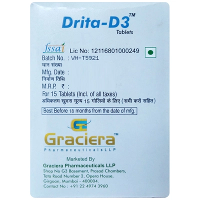 Drita-D3 Tablet 15's, Pack of 15