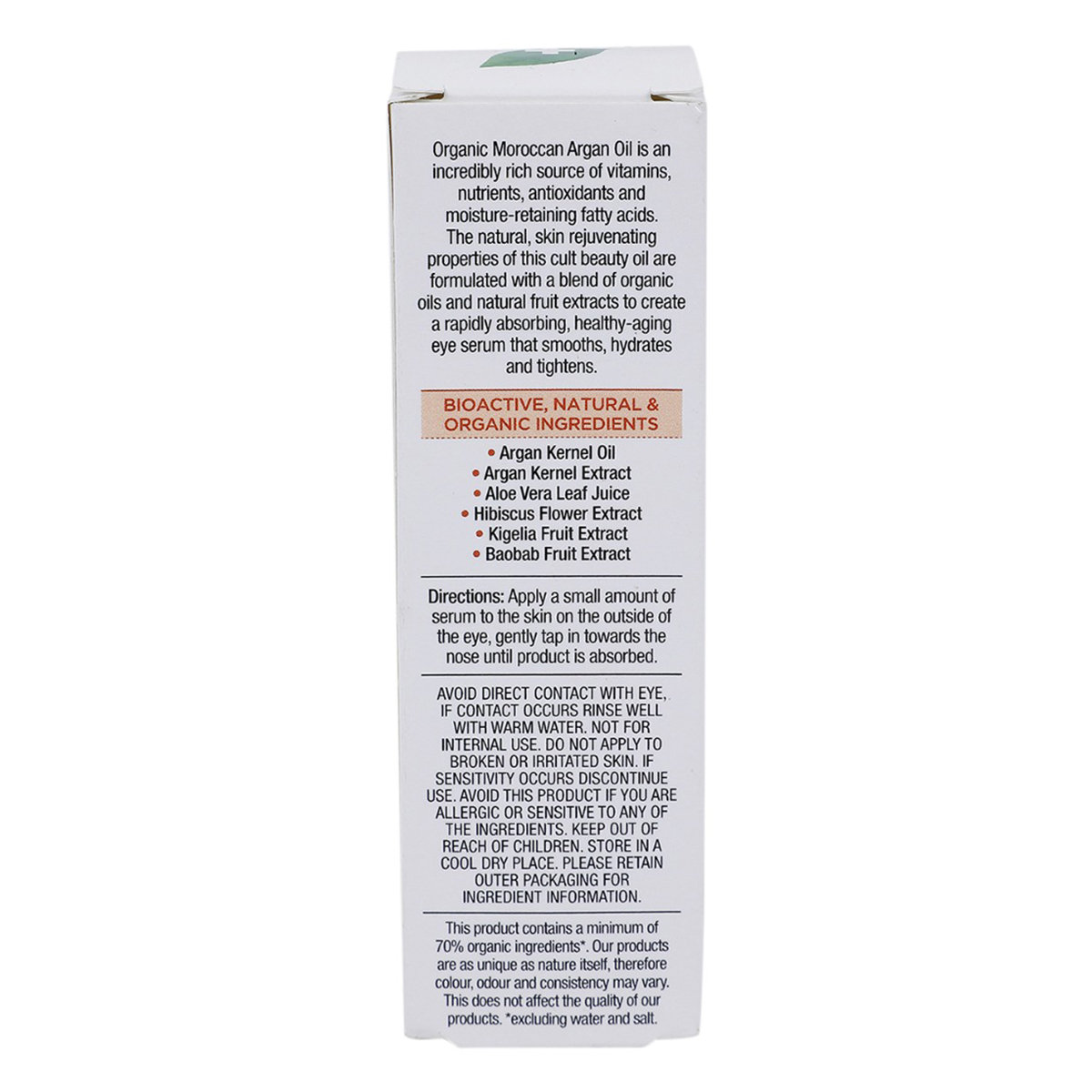 Dr. Organic Moroccan Argan Oil Instant Tightening Eye Serum 30 ml | Promote Health Ageing | Reduces Fine Lines, Wrinkles & Under Eyes Puffiness | For Normal To Dry Skin, Pack of 1 Dr. Organic Moroccan Argan Oil Instant Tightening Eye Serum 30 ml | Promote Health Ageing | Reduces Fine Lines, Wrinkles & Under Eyes Puffiness | For Normal To Dry Skin, Pack of 1