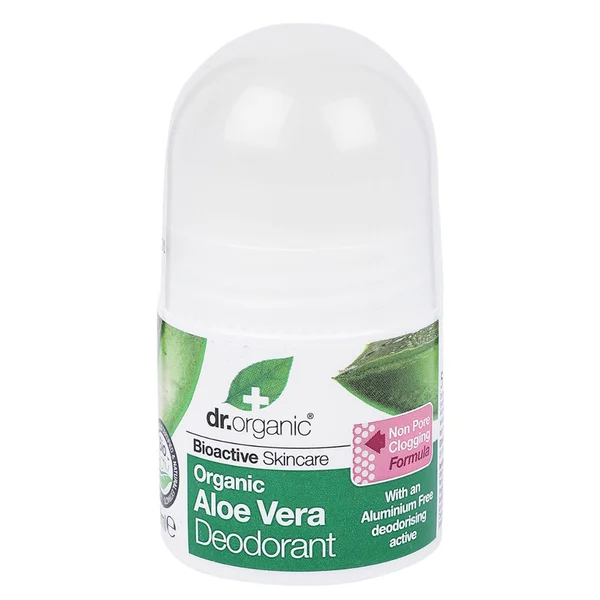 Dr. Organic Aloe Vera Deodorant Roll-On, 50 ml, Pack of 1