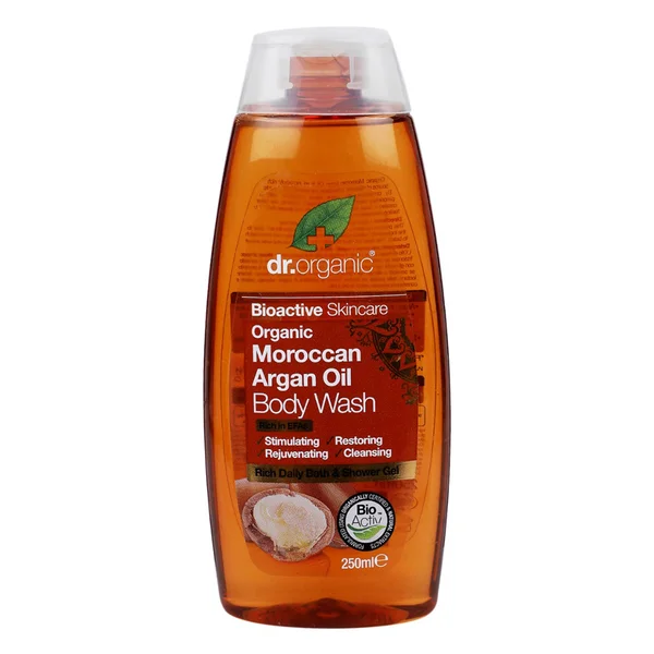 Dr. Organic Moroccan Argan Oil Body Wash 250 ml | Cleansing, Restoring, Stimulating &amp; Rejuvenating | Daily Shower Gel | For Normal To Dry Skin, Pack of 1