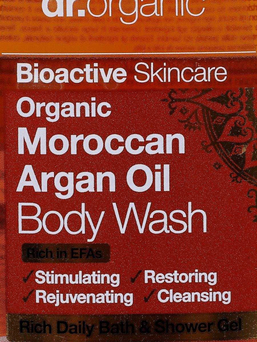 Dr. Organic Moroccan Argan Oil Body Wash 250 ml | Cleansing, Restoring, Stimulating & Rejuvenating | Daily Shower Gel | For Normal To Dry Skin, Pack of 1 Dr. Organic Moroccan Argan Oil Body Wash 250 ml | Cleansing, Restoring, Stimulating & Rejuvenating | Daily Shower Gel | For Normal To Dry Skin, Pack of 1
