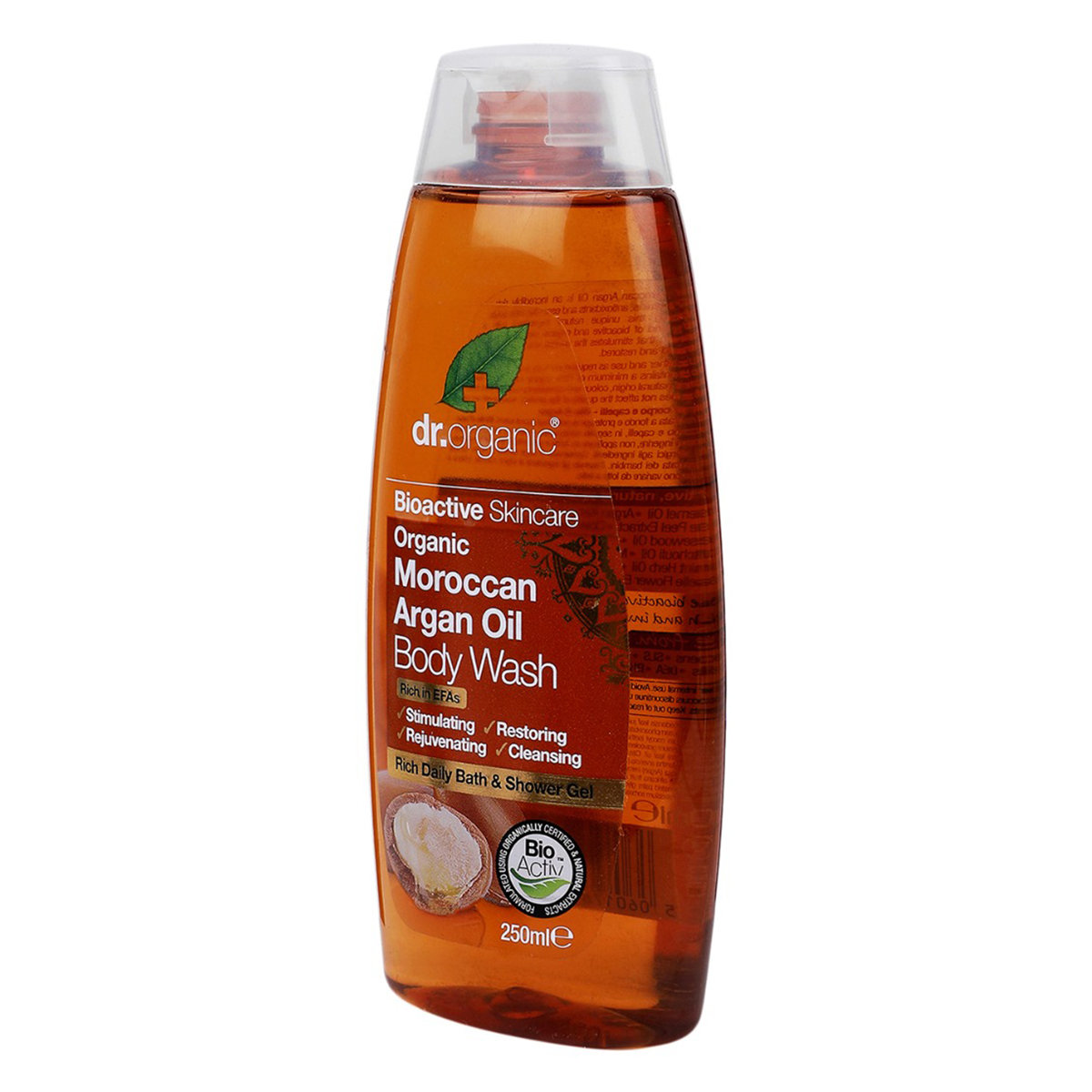 Dr. Organic Moroccan Argan Oil Body Wash 250 ml | Cleansing, Restoring, Stimulating & Rejuvenating | Daily Shower Gel | For Normal To Dry Skin, Pack of 1 Dr. Organic Moroccan Argan Oil Body Wash 250 ml | Cleansing, Restoring, Stimulating & Rejuvenating | Daily Shower Gel | For Normal To Dry Skin, Pack of 1