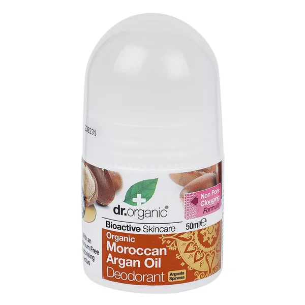 Dr. Organic Moroccan Argan Oil Deodorant Roll-On, 50 ml, Pack of 1