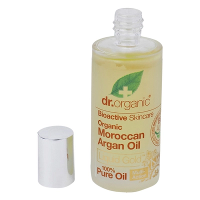 Dr. Organic Moroccan Argan Oil 50 ml | 100% Pure Argan Oil | Suitable For Hair, Skin, Nails &amp; Lips | For Men &amp; Women, Pack of 1