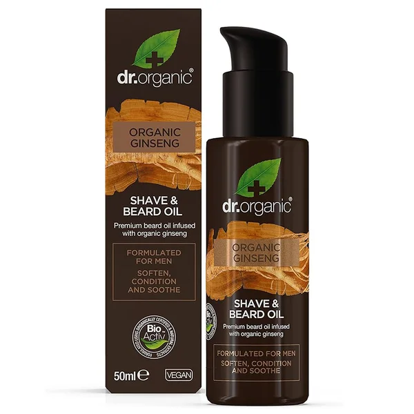 Dr.Organic Ginseng Shave & Beard Oil, 50 ml