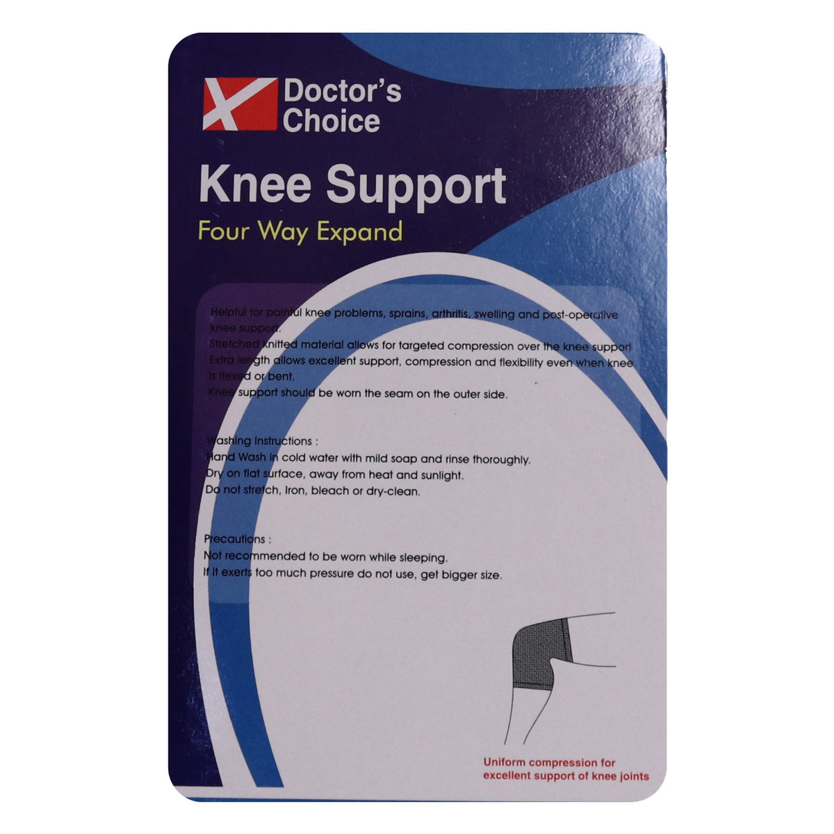 Doctor's Choice Knee Support Regular Large, 1 Count, Pack of 1 Doctor's Choice Knee Support Regular Large, 1 Count, Pack of 1
