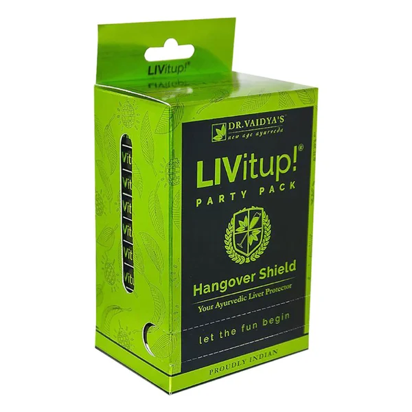 Dr.Vaidya's Livitup Hangover Shield, 5 Capsules