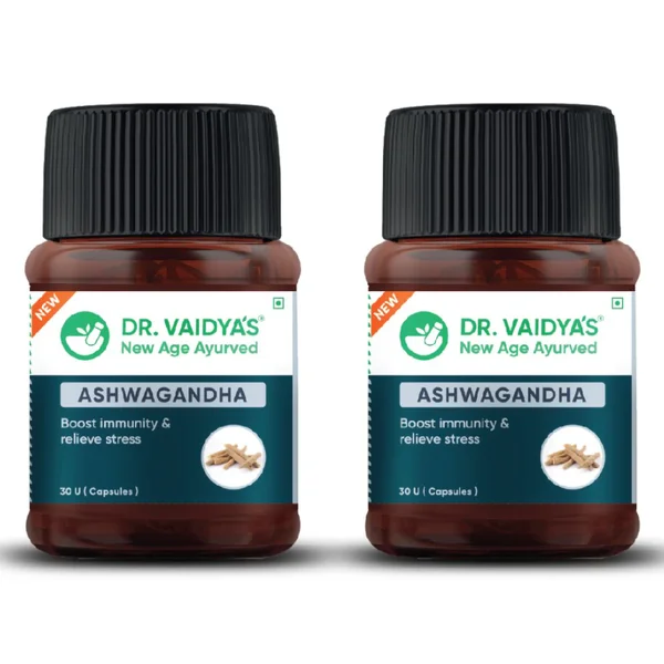 Dr. Vaidya's Ashwagandha Immunity Enhancer, 60 Capsules (2 x 30 Capsules)