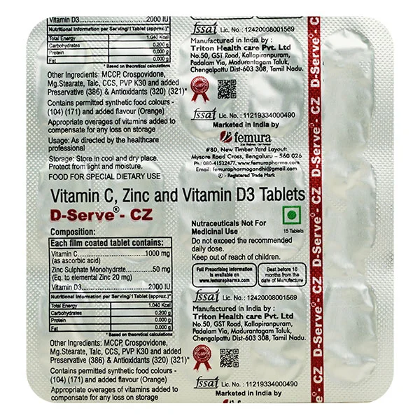 D-SERVE-CZ TABLETS 15'S