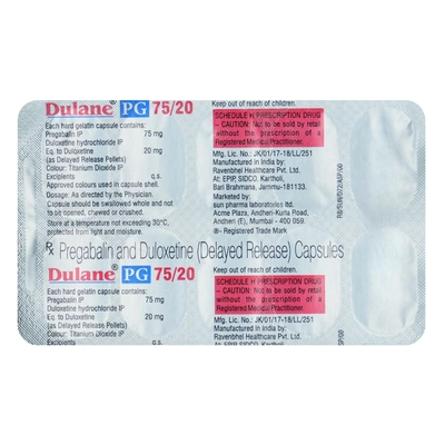 Dulane PG 75/20 Capsule 10's, Pack of 10 CapsuleS