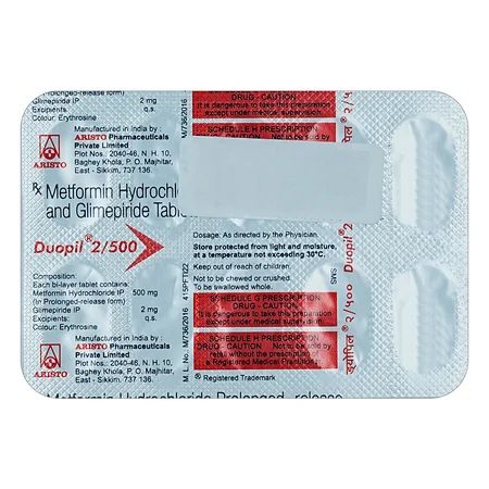 Duopil 2/500 Tablet 10's