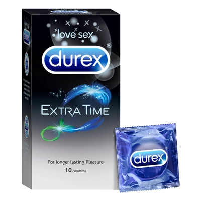 Durex Extra Time Condoms, 10 Count, Pack of 1