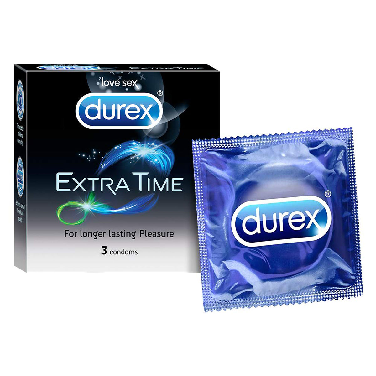 Buy Durex Extra Time Condoms, 3 Count Online