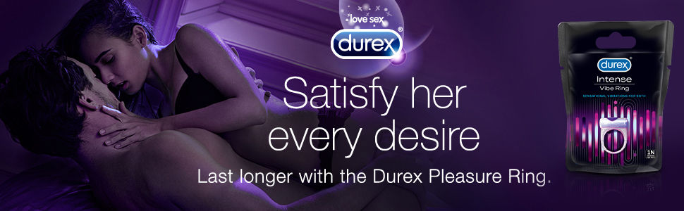 Buy Durex Play Vibrating Pleasure Ring - vibrations to help enhance  pleasure and satisfaction for both partners – Battery and Condom included -  Waterproof Online at desertcartUAE
