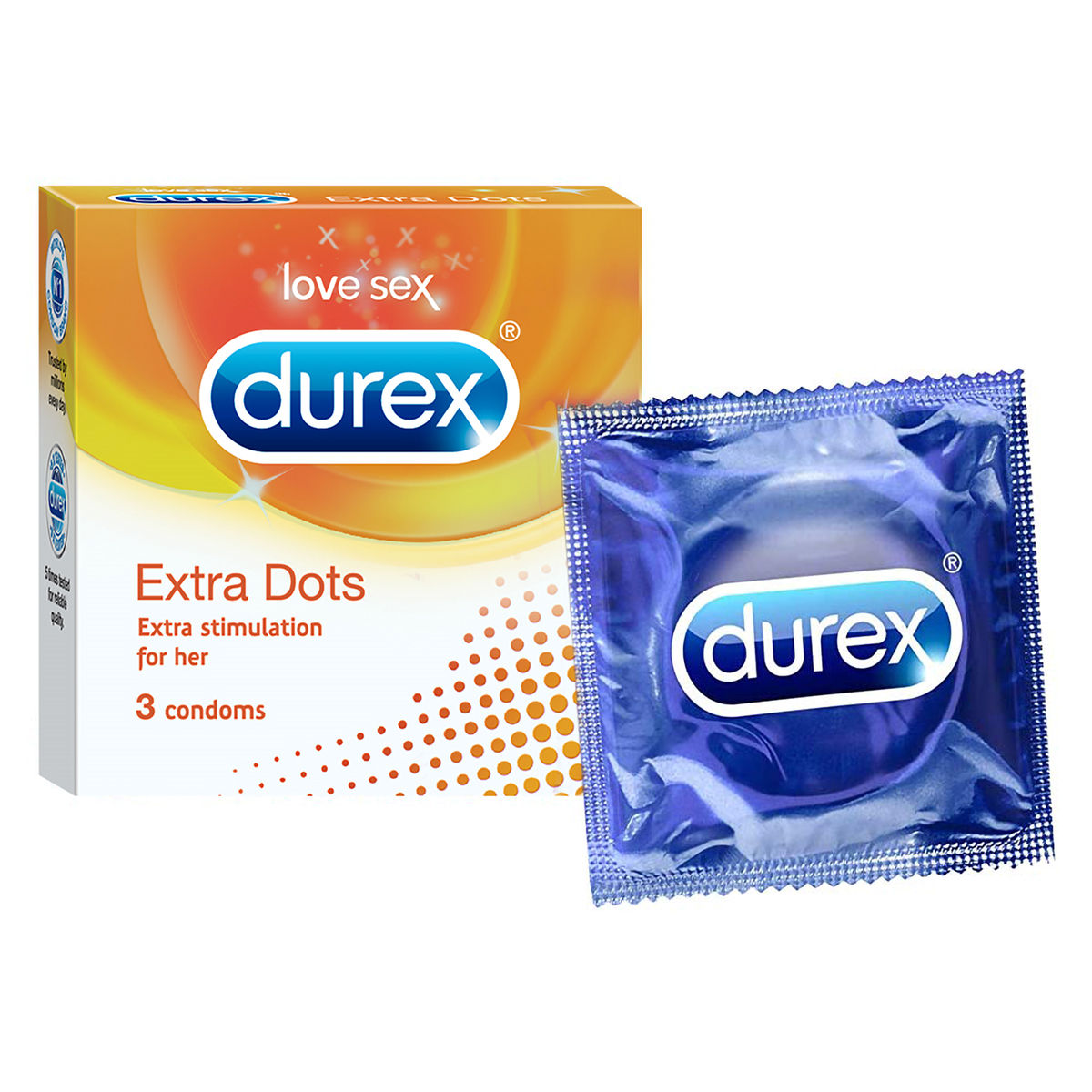 Buy Durex Extra Dots Condoms, 3 Count Online