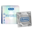 Durex Invisible Super Ultra Thin Condoms, 3 Count