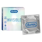 Durex Invisible Super Ultra Thin Condoms, 3 Count, Pack of 1