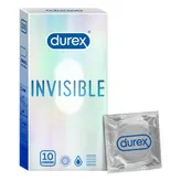 Durex Invisible Super Ultra Thin Condoms, 10 Count, Pack of 1