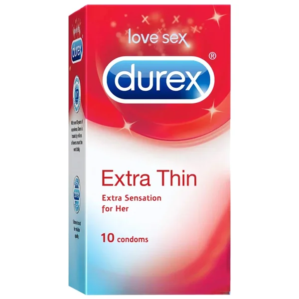 Durex Extra Thin Condoms, 10 Count