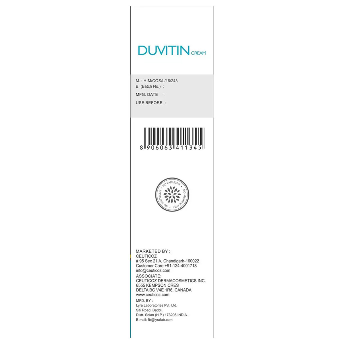 Duvitin Cream 100 gm, Pack of 1 Duvitin Cream 100 gm, Pack of 1