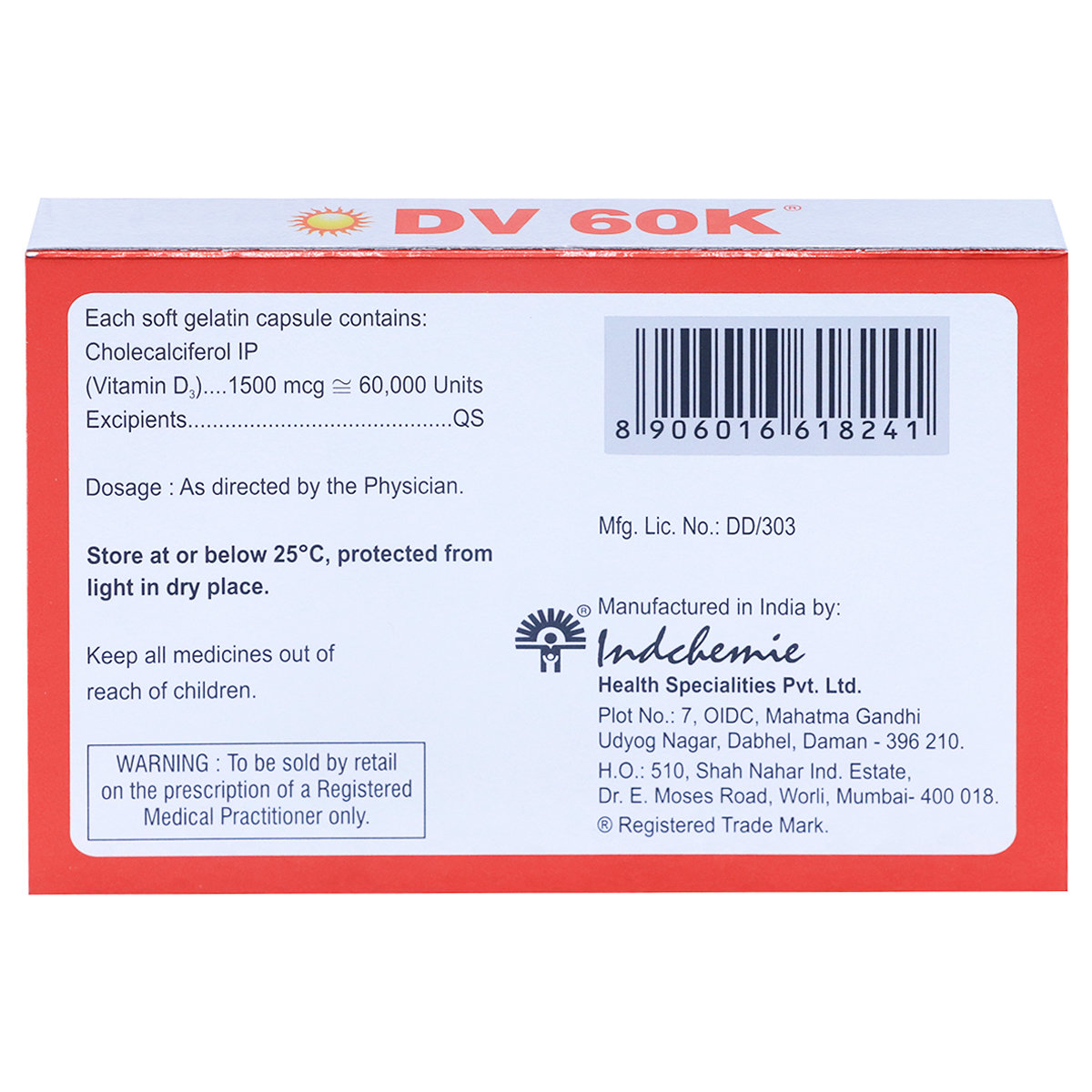 DV 60K Capsule 12's, Pack of 12 DV 60K Capsule 12's, Pack of 12
