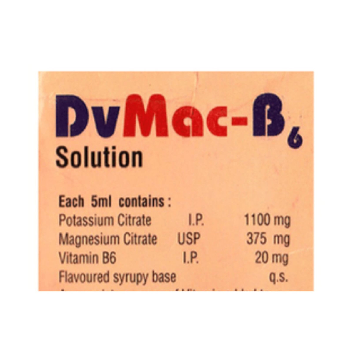 Dvmac-B6 Sugar Free Pineapple Oral Solution 200 ml, Pack of 1 SYRUP Dvmac-B6 Sugar Free Pineapple Oral Solution 200 ml, Pack of 1 SYRUP