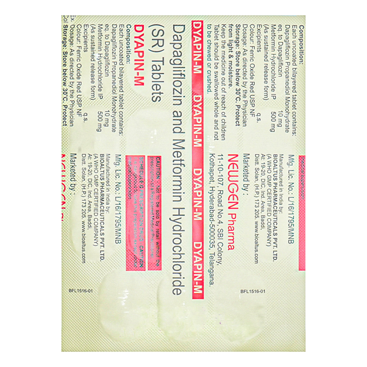 Dyapin-M Tablet 10's, Pack of 10 TABLETS Dyapin-M Tablet 10's, Pack of 10 TABLETS